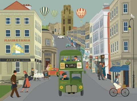 Clare Phillips Greetings Card - Park Street