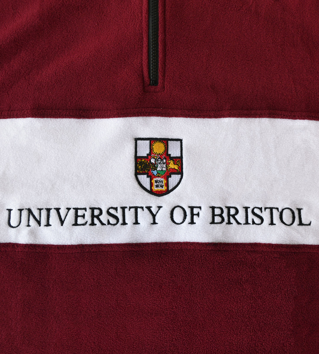 Bristol Design Burgundy Crested 1 4 zip Fleece
