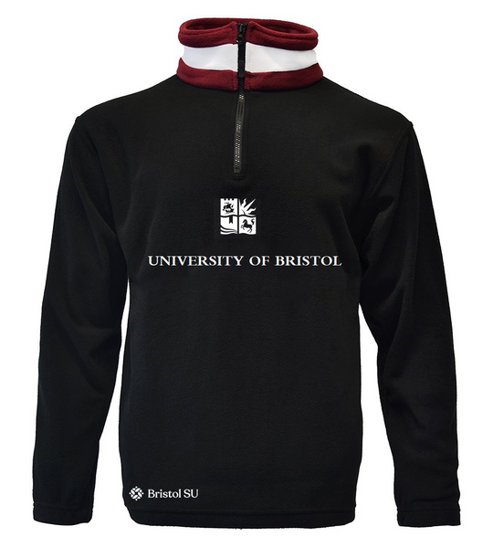 Bristol Logo 1/4 Zip Fleece - Black