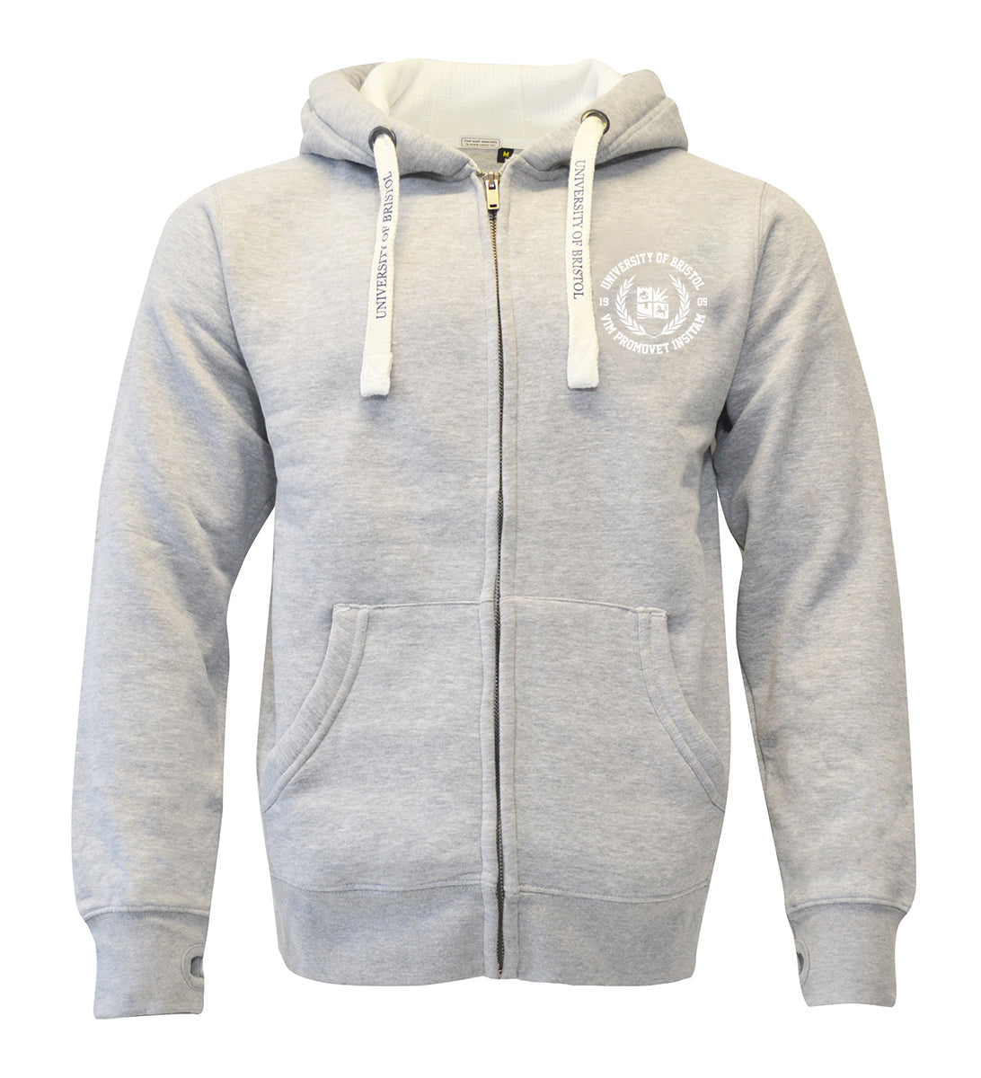 Premium Zip Hoodie Grey - new design