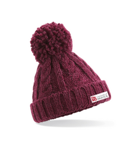 Burgundy pom hat on sale