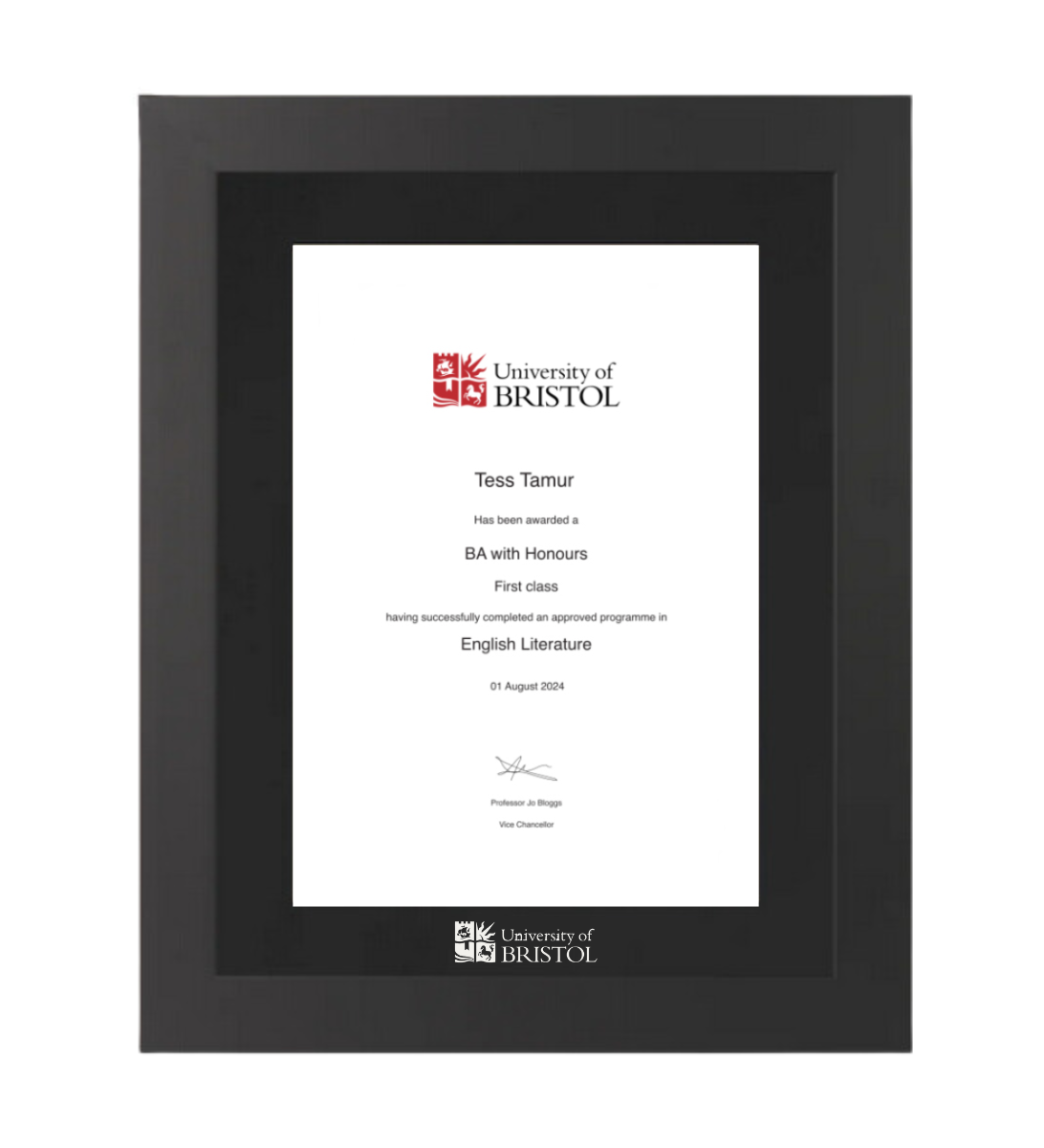 Certificate Frame - Black