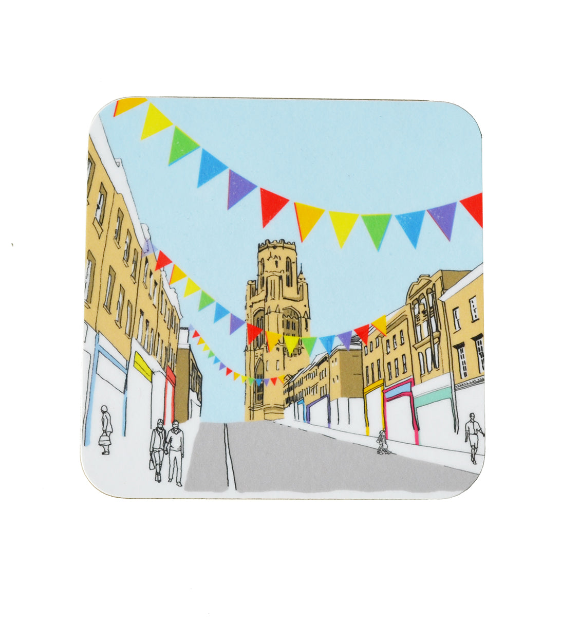 Alice Rolfe Coaster - Colourful Park Street