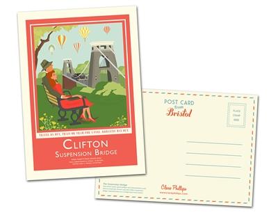 Clare Phillips Postcard - Clifton Suspension Bridge
