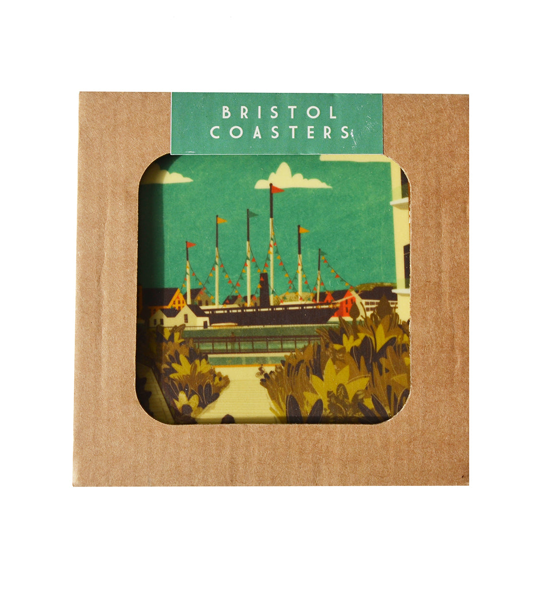 Emy Lou Holmes Bristol Coasters - (Green set of 4)