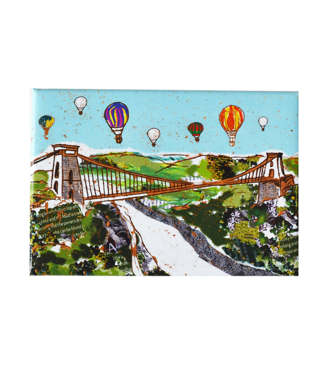 Emmeline Simpson Fridge Magnet - Balloons Over the Bridge