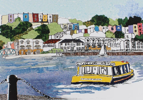 Emmeline Simpson Greetings Card - Harbourside View