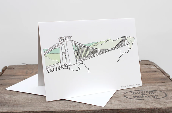 Alice Rolfe Greetings Card - Suspension Bridge