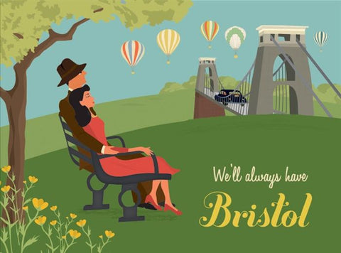 Clare Phillips Greetings Card - Bristol Suspension Bridge (Sitting)
