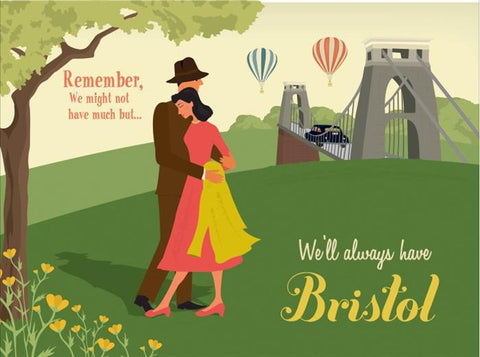 Clare Phillips Greetings Card - Bristol Suspension Bridge (Standing)